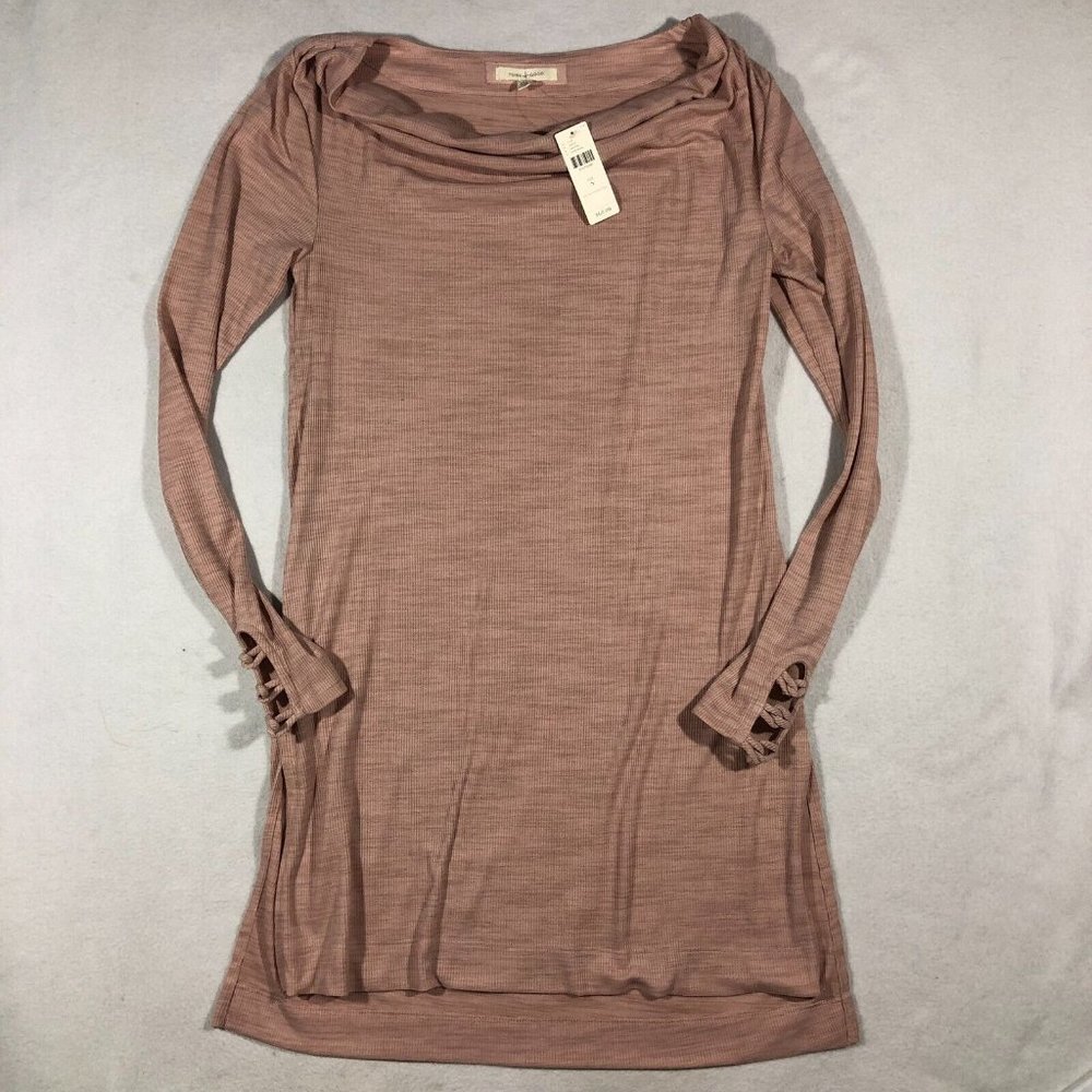 Anthropologie Top Womens Small Pure + Good Pink Tunic Shirt Ballet Wrist NEW $68
